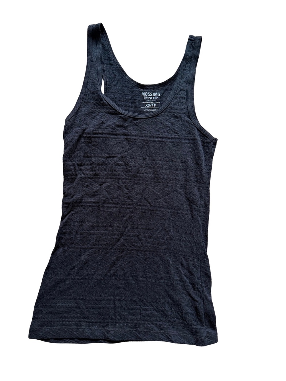 Mossimo Supply Co. Black Ribbed Tank Top - Women's Slim Fit